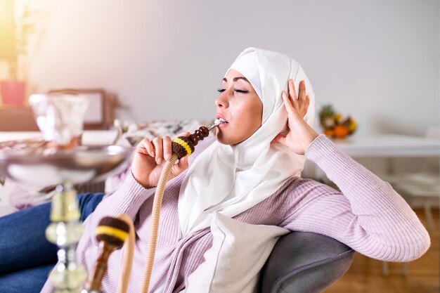 Muslim Girl Smoking