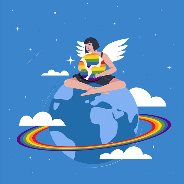 Ilustraci N De Concepto Gay De Orgullo Mundial Vector Premium