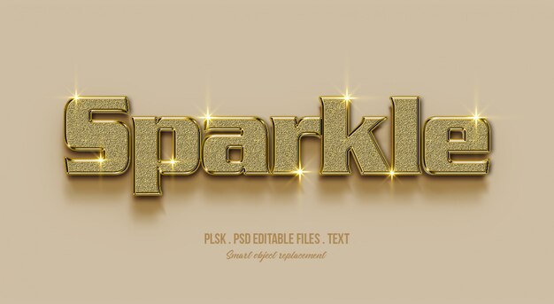 Efekt blasku w stylu tekstu 3d Premium Psd