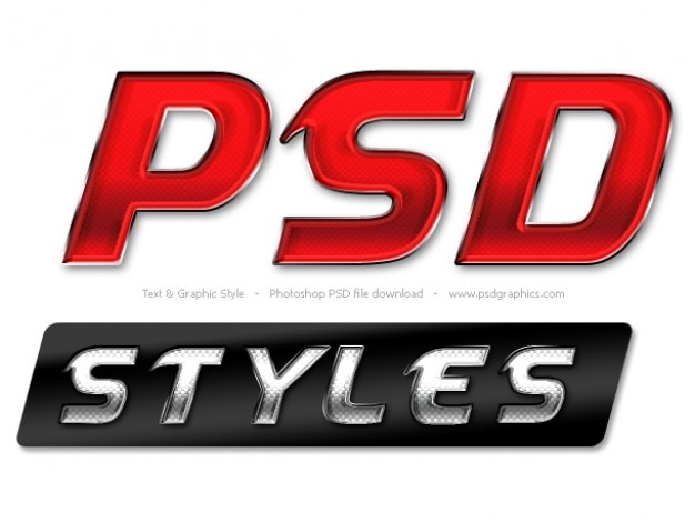 Shiny tekstu i stylów graficznych dla photoshopa Darmowe Psd