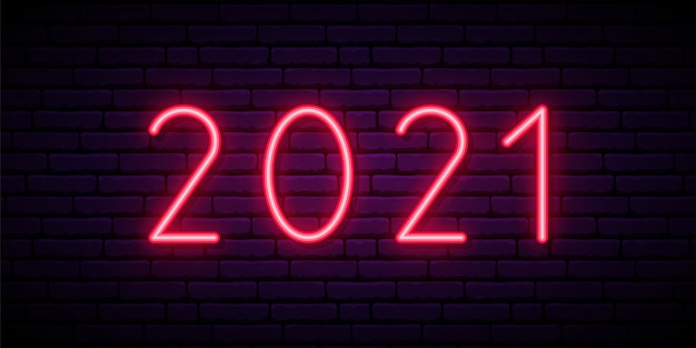 2021 Neon, Jasny Szyld. | Premium Wektor