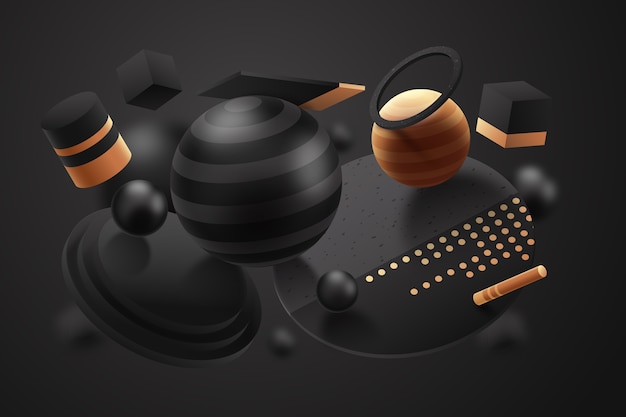 3d skutka abstrakt textured modeluje tło Darmowych Wektorów