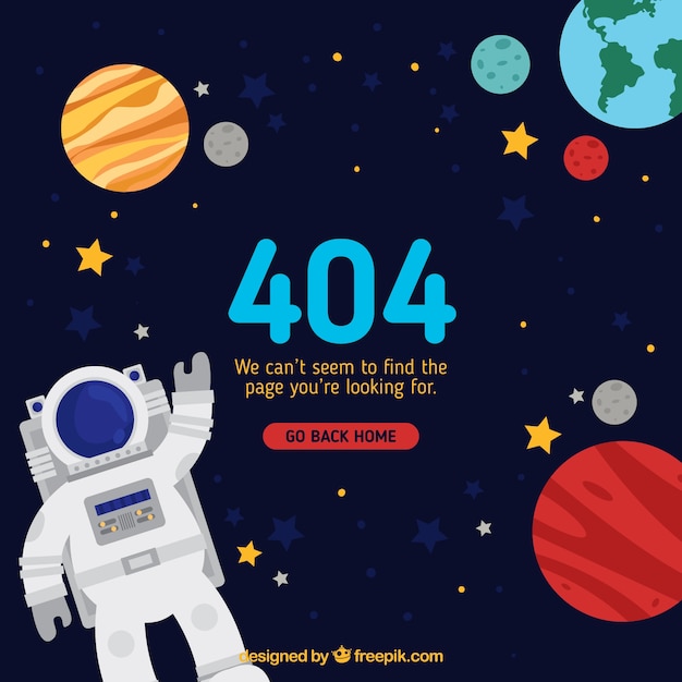 404 koncepcja błędu z astronautą Darmowych Wektorów