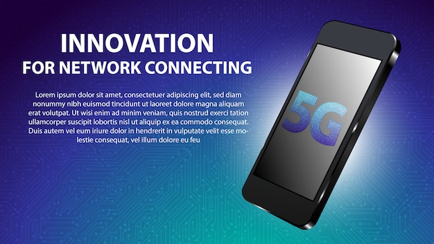 5g innowacje dla połączenia sieciowego tło Premium Wektorów
