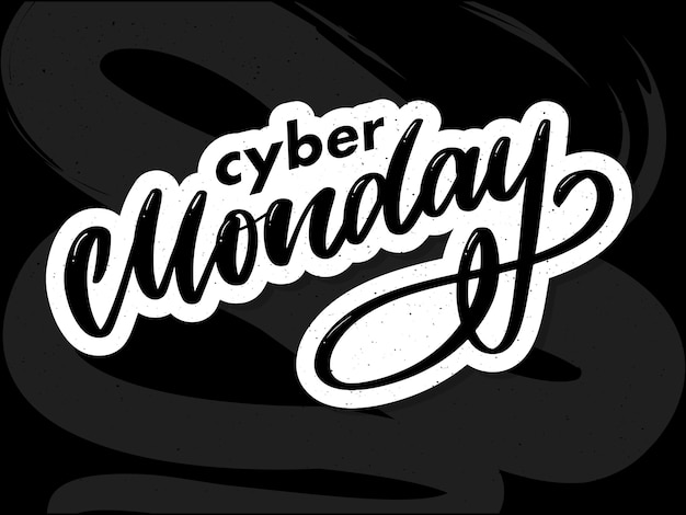 Cyber Poniedziałek List. Cyber Poniedziałek Sprzedaż Transparent. Premium Wektorów