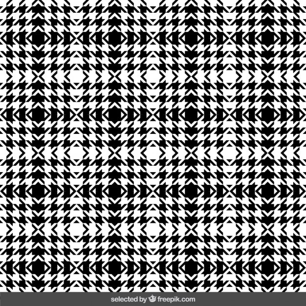 Czarno-biały Wzór Houndstooth Darmowych Wektorów
