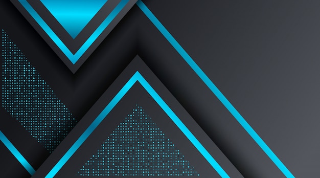 Czarny i błękitny techno biznesu korporacyjnego tła projekta szablon Premium Wektorów