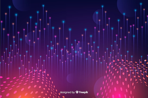 Gradient technologiczny spadające cząsteczki tła Darmowych Wektorów