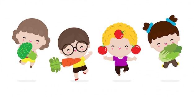 Znalezione obrazy dla zapytania: obrazki dzieci warzywa zdrowie freepik