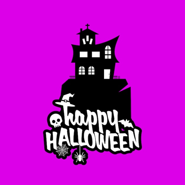 Halloweenowy projekt z typografii i światła tła wektorem Darmowych Wektorów