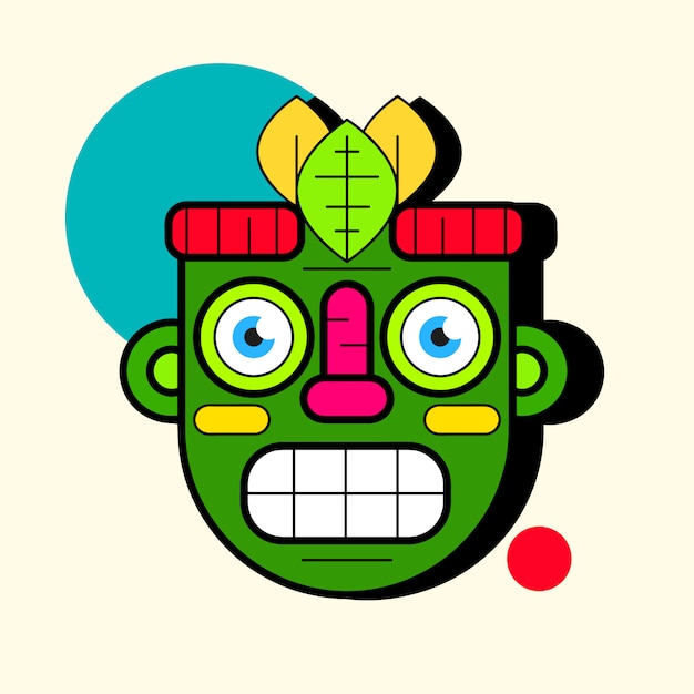 Idol Mask. Prosta Ilustracja Ikony Maski Do Projektowania Stron Internetowych Premium Wektorów