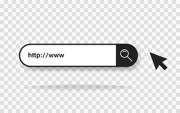 Ikona Paska Adresu I Nawigacji Przezroczyste Tlo Koncepcja Biznesowa Wyszukiwania Piktogram Www Http Premium Wektor