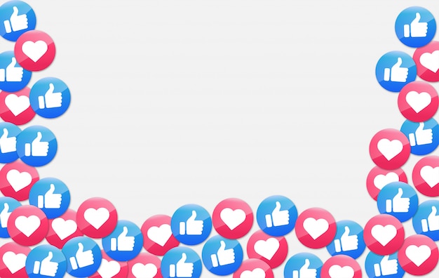 Ikona powiadomień w mediach społecznościowych. ikona like i heart. Premium Wektorów