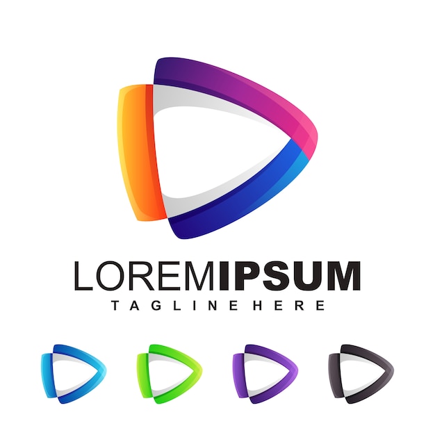 Ilustracja logo media Premium Wektorów