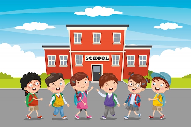 Ilustracja wektorowa elementów edukacji Premium Wektorów