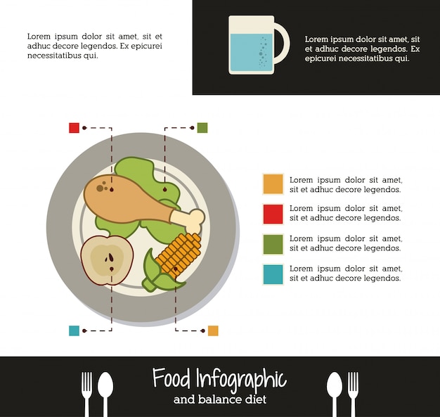 Infografika żywności Premium Wektorów