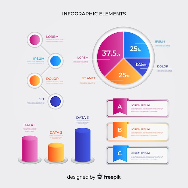 Infographic element collectio Darmowych Wektorów