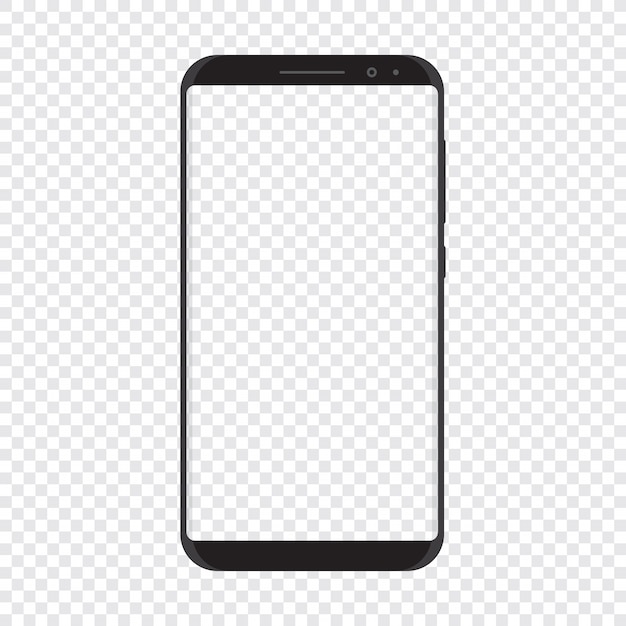 Inteligentny telefon z przezroczystym tłem Premium Wektorów