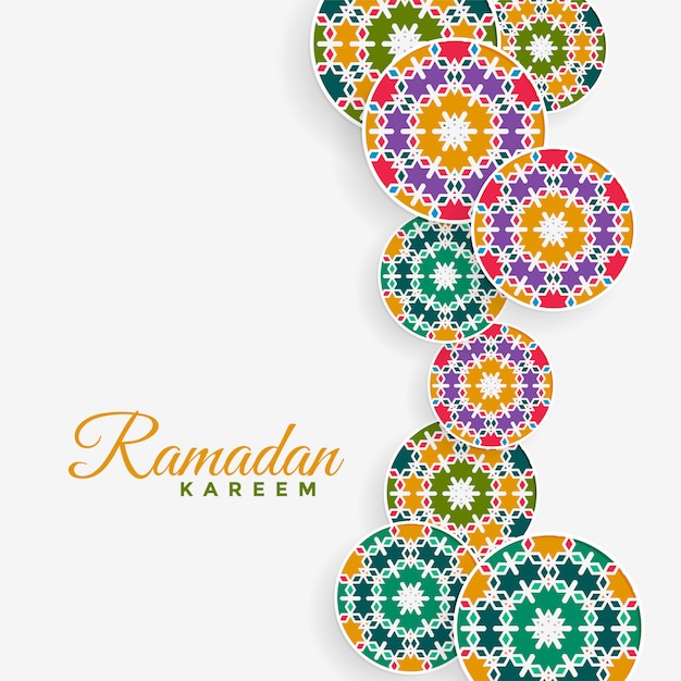 Islamska deseniowa dekoracja ramadan kareem tło Darmowych Wektorów
