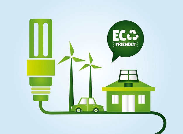 Kolekcja elementów ekologicznych Darmowych Wektorów