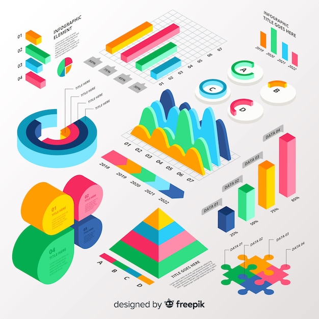 Kolekcja elementów infographic Darmowych Wektorów