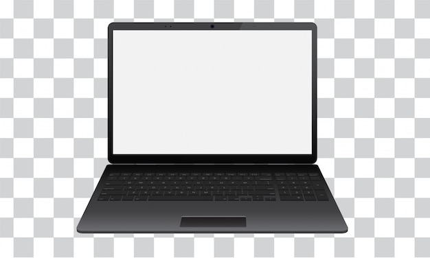 Laptop Z Makieta Ekranem Na Białym Tle Premium Wektor 0657