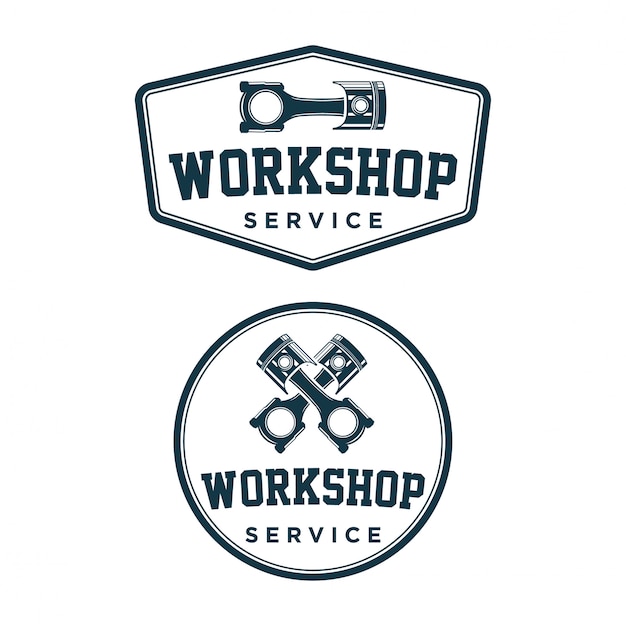 Logo rocznika warsztatu Premium Wektorów