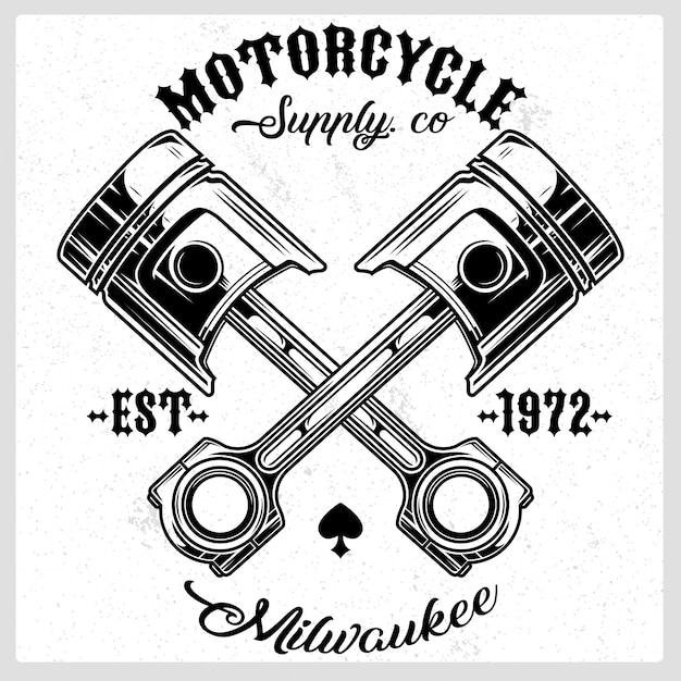 Logo Wektor Tłoka Motocykla Wektor Premium Pobieranie