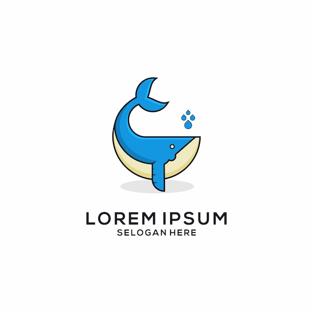 Logo wieloryba Premium Wektorów