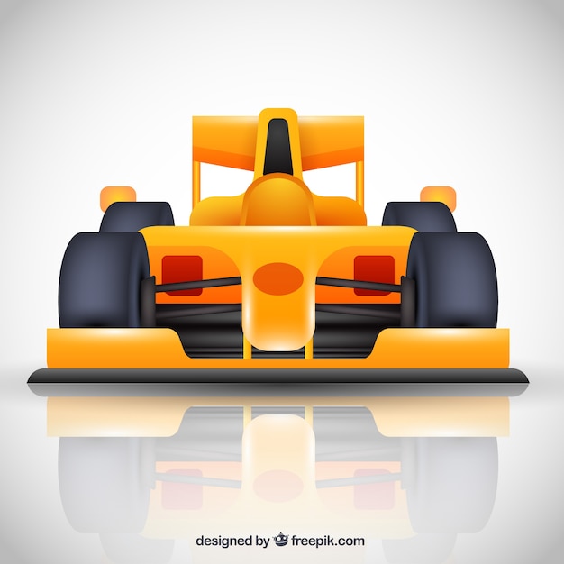 Nowoczesny Samochód Wyścigowy Formuły 1 O Płaskiej
