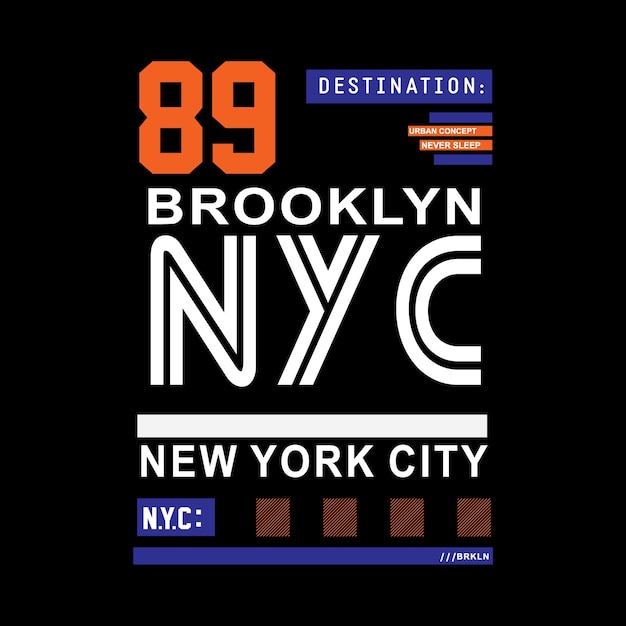 Premium Wektor Nyc T Shirt Grafika Typografii