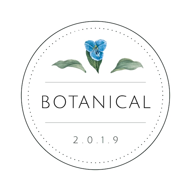 Okrągłe logo botaniczny projekt wektor Darmowych Wektorów