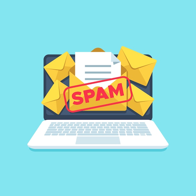 Pełna skrzynka odbiorcza spamu Premium Wektorów