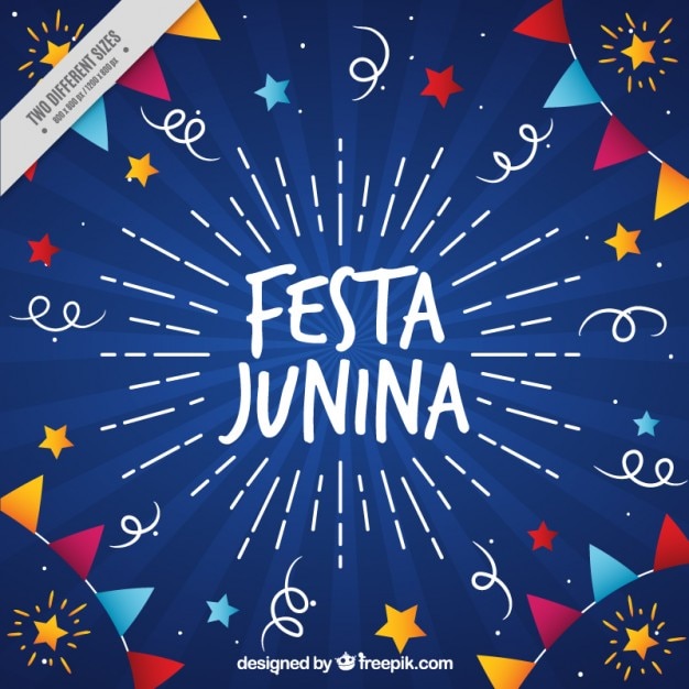 Piękne ręcznie rysowane tła festa junina Darmowych Wektorów