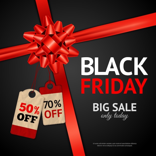 Plakat Z Black Friday Sale Darmowy Wektor