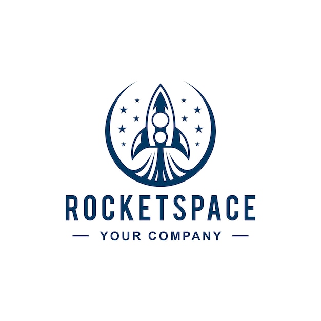 Projekt logo space launch space Premium Wektorów