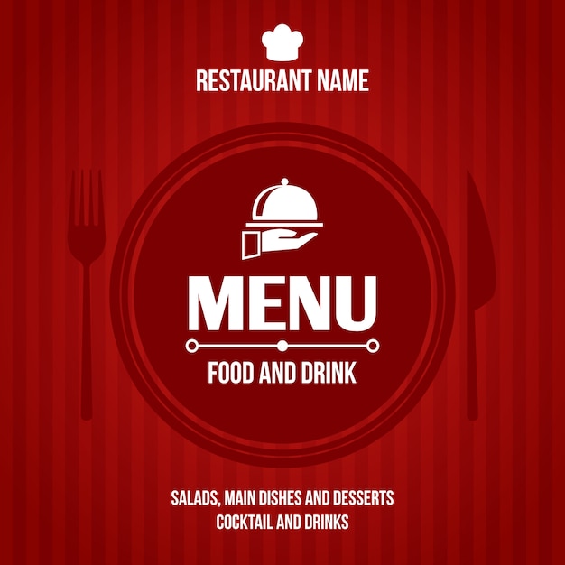 Projekt okładki menu restauracji Darmowych Wektorów