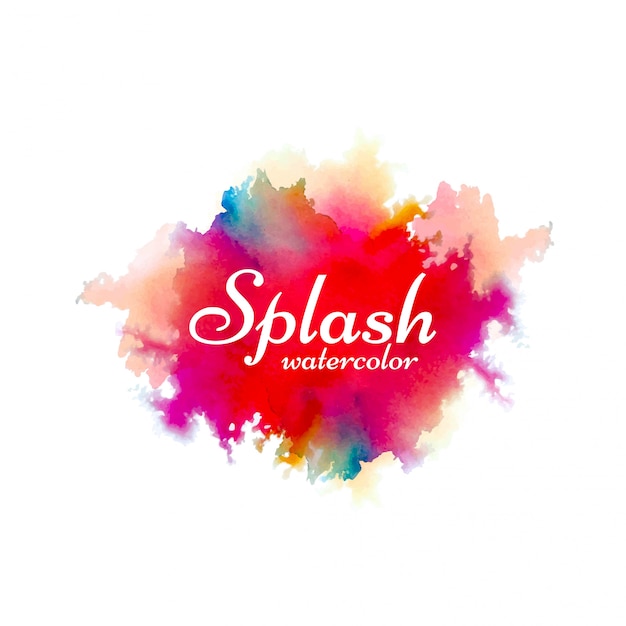 Ręcznie rysowane akwarela splash projekt tła Premium Wektorów