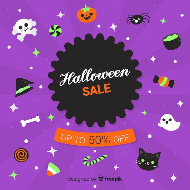Ręcznie rysowane halloween sprzedaż elementów kolekcji Darmowych Wektorów
