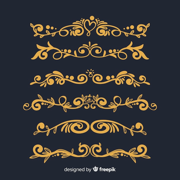 Ręcznie rysowane ślubna kolekcja ornament Darmowych Wektorów