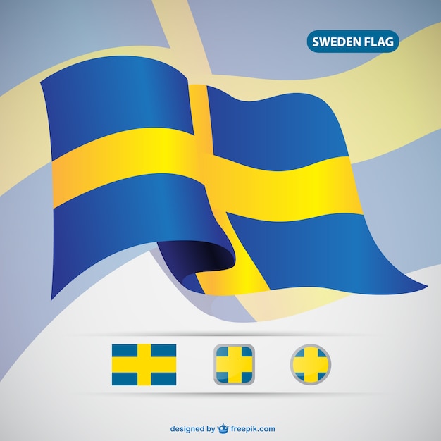 szwecja-flaga-wektorowe-premium-wektor