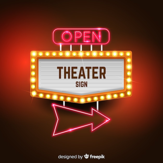 Tło znak teatr Darmowych Wektorów
