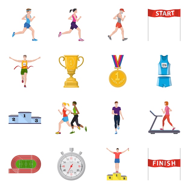 Wektor wzór logo kroku i sprintu. zestaw zestawu step i sprinter Premium Wektorów