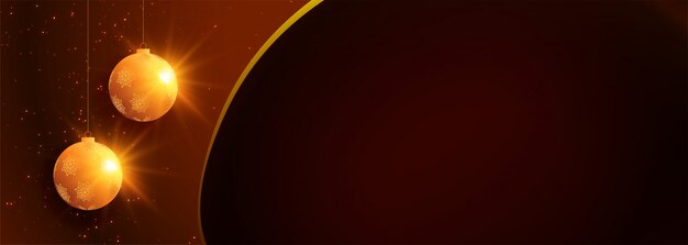 Wesołych świąt bożego narodzenia piłka transparent Darmowych Wektorów