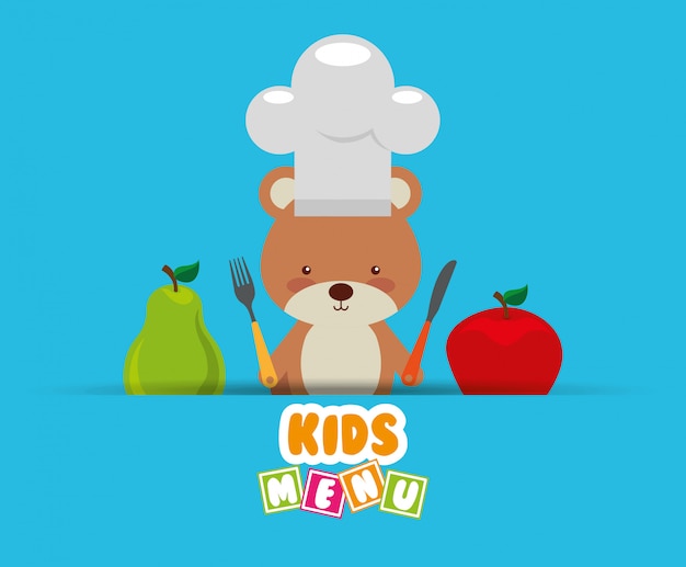 Wygląd menu dla dzieci Darmowych Wektorów