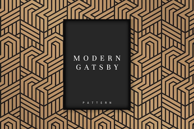 Wzorzysta ramka gatsby Darmowych Wektorów
