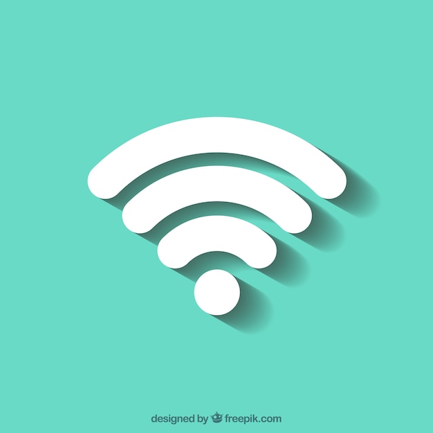 Zielone tło z symbolem wifi Darmowych Wektorów