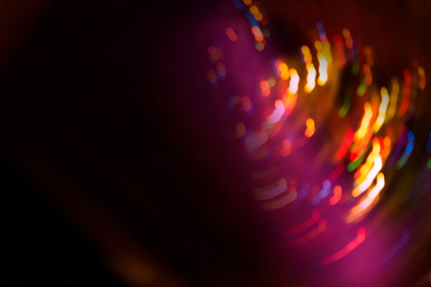 Bokeh światła Na Czarnym Tle. Bokeh światła Streszczenie Tło. Premium Zdjęcia