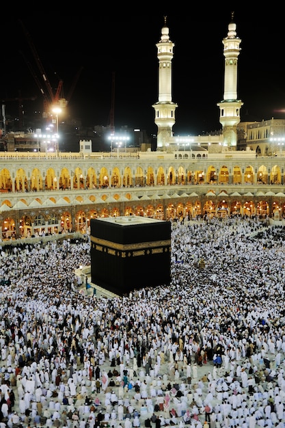 Mekka Kaaba Hajj Muslims Zdjcie Premium