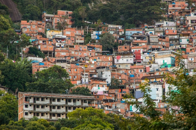 Slumsy Santa Marta W Rio De Janeiro W Brazylii Zdjecie Premium